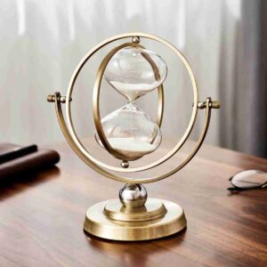 Rotating Brass Hourglass Timer